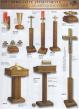 Fixed Bronze/Wood Floor Candlestick: 2828 Style - 44" Ht - 1 1/2" Socket 